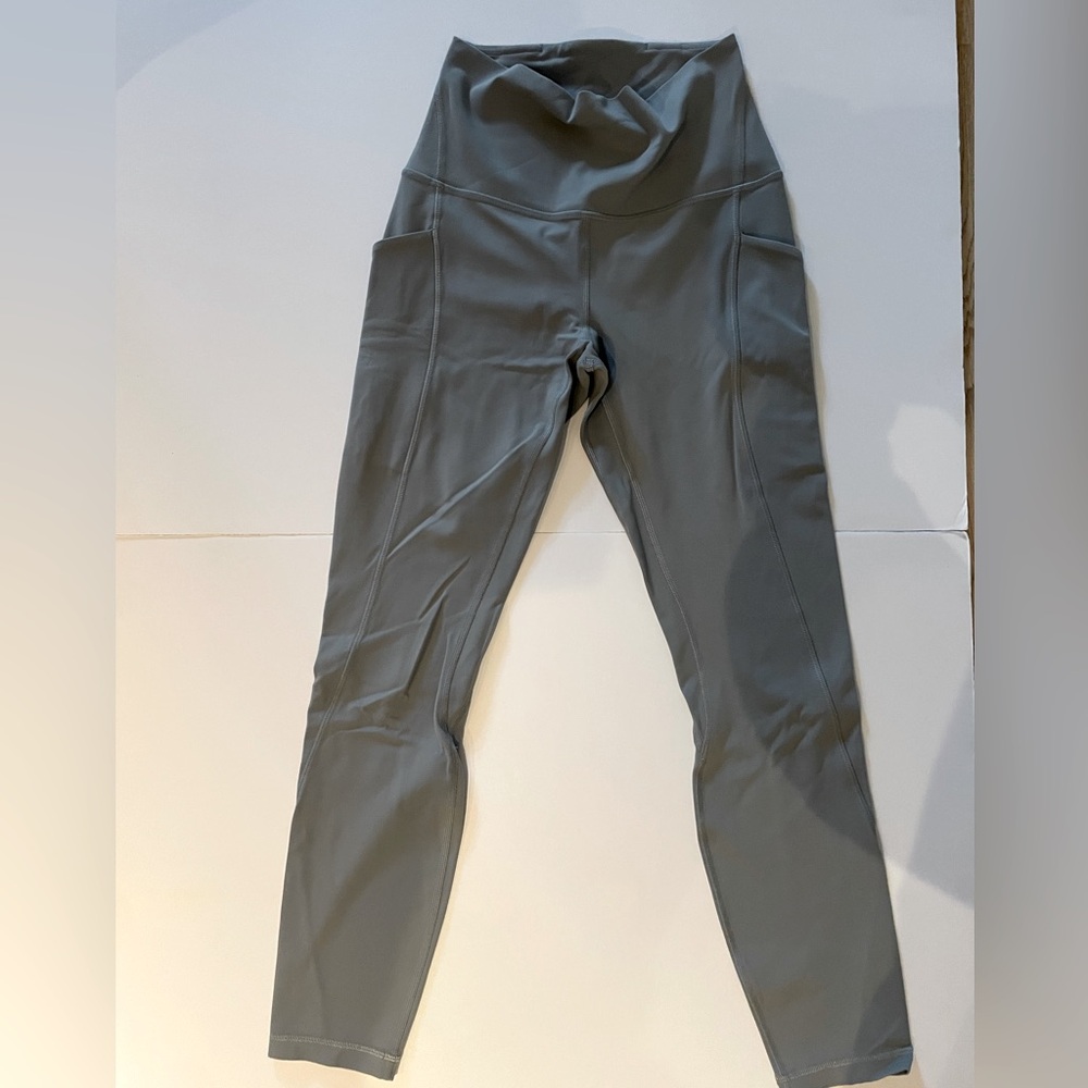 Gray High-Waisted Leggings